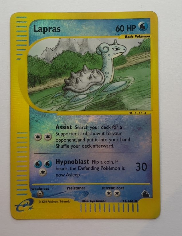 2003 Pokémon Skyridge #71 Lapras — front