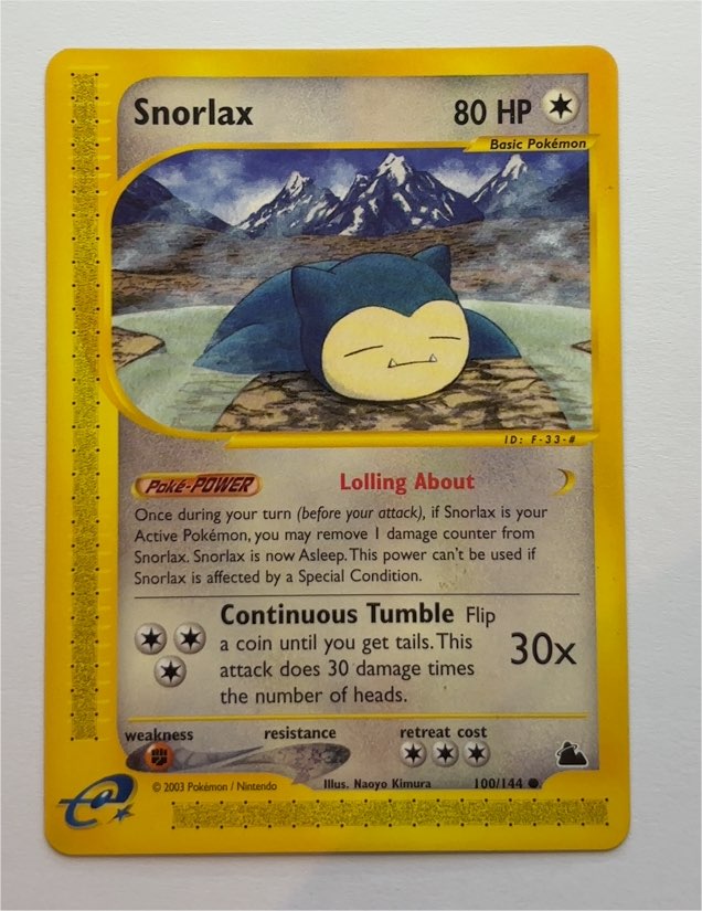 2003 Skyridge #100 Snorlax — front