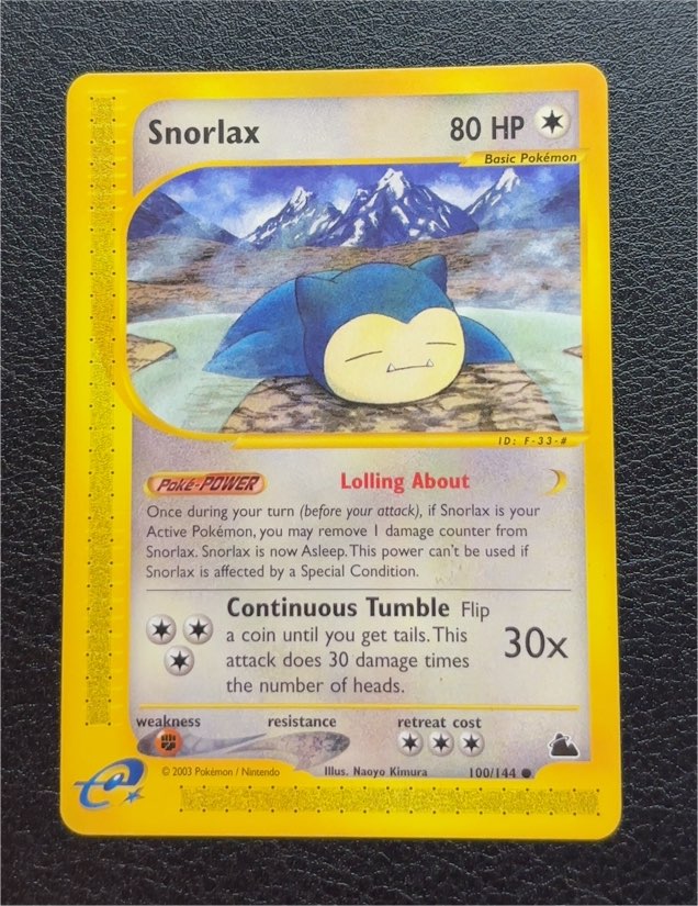 2003 Pokémon Skyridge #100 Snorlax — front