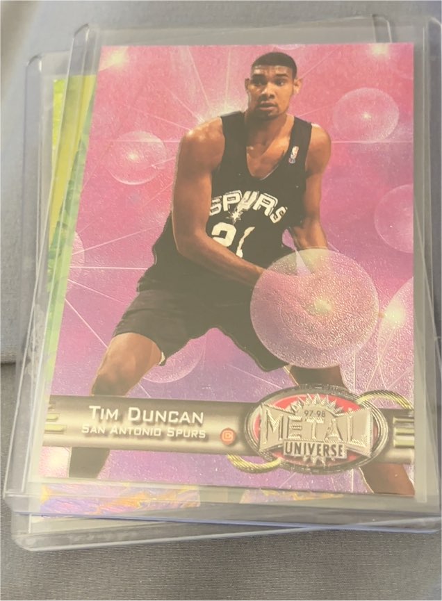 1997-98 Skybox Metal Universe #66 Tim Duncan — front