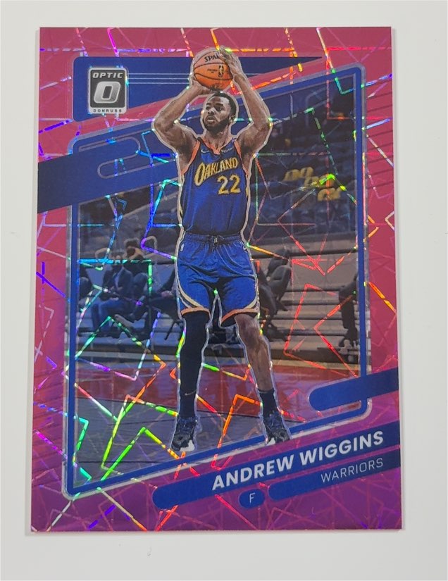2021-22 Panini Donruss Optic #113 Andrew Wiggins Blue Velocity — front