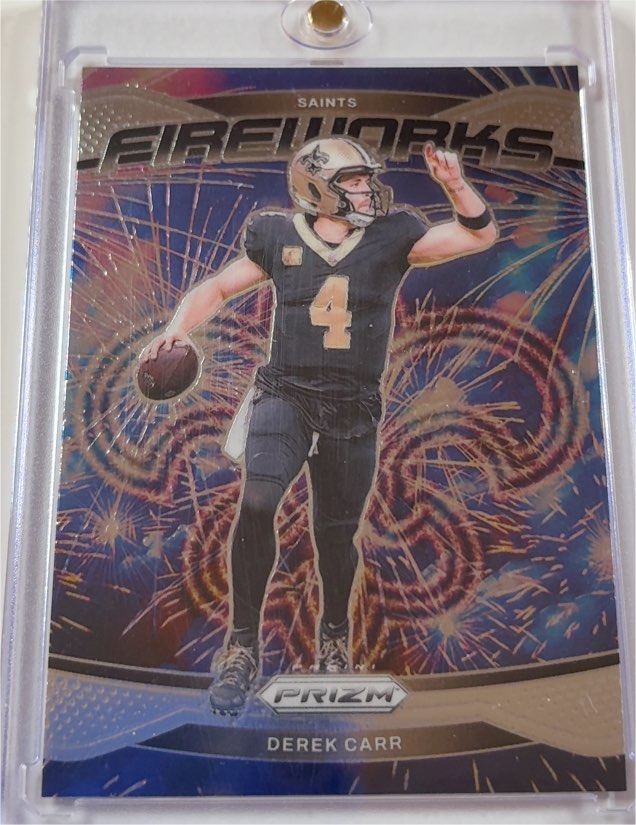 2024 Panini Prizm #11 Derek Carr Fireworks — front