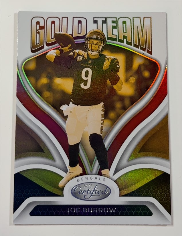 2022 Panini Certified Gold Team #GT-6 Joe Burrow — front