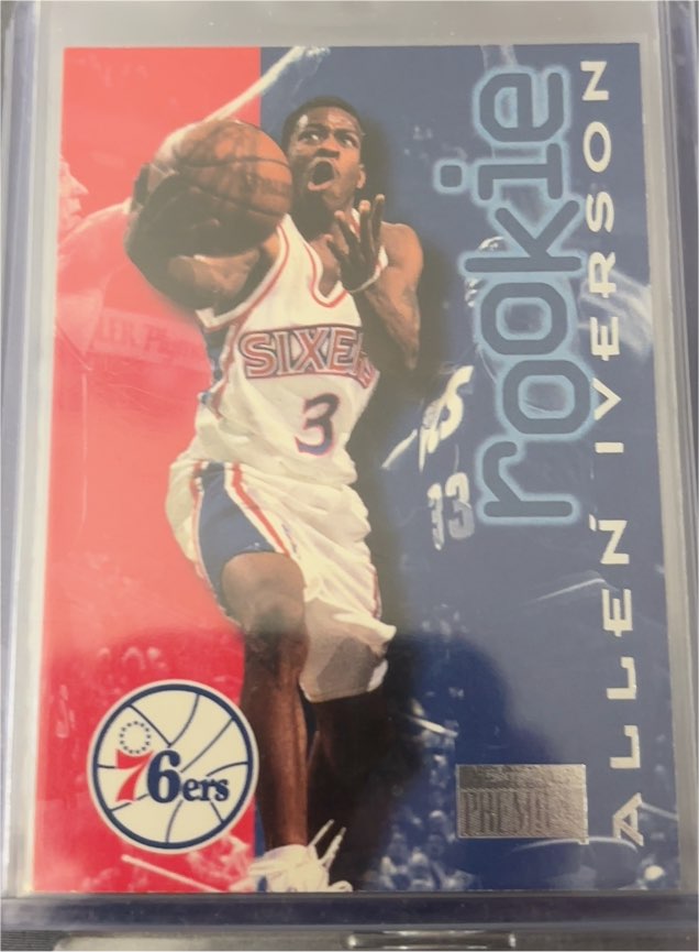 1996-97 Skybox Premium #216 Allen Iverson Rookie Card — front