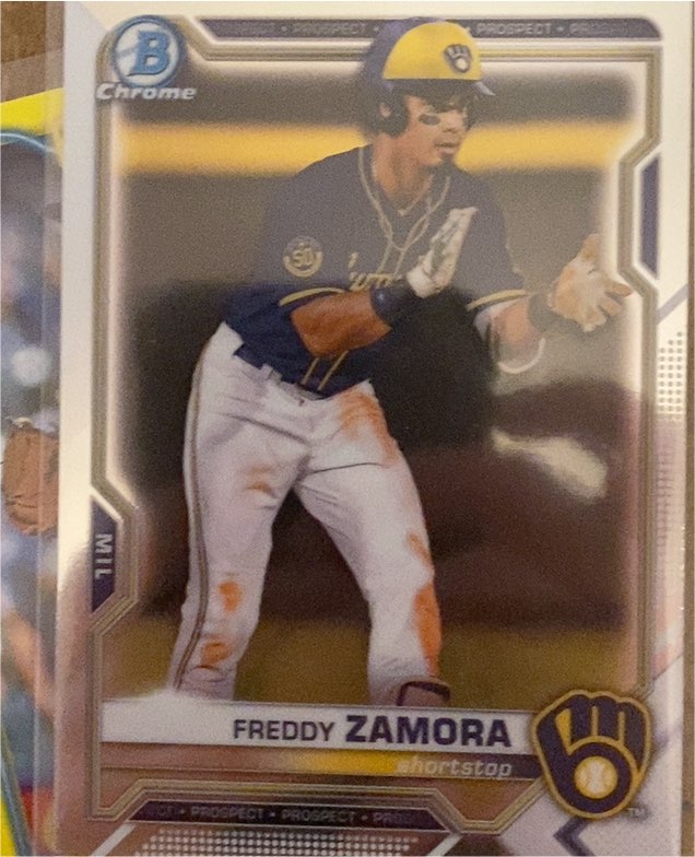 2021 Bowman Chrome Prospects #BCP-2 Freddy Zamora — front
