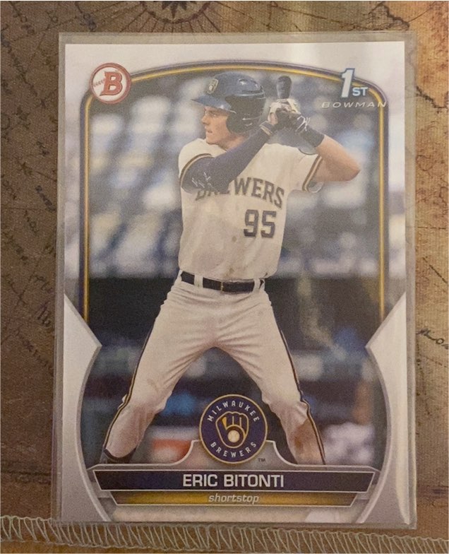 2023 Bowman Draft #BD-134 Eric Bitonti Milwaukee Brewers — front