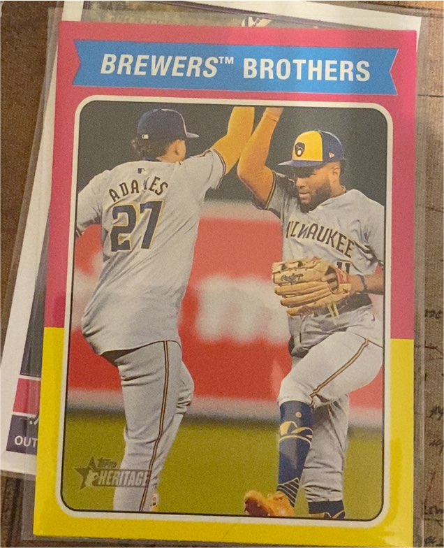 2024 Topps Heritage High Number #CC-8 Brewers Brothers Willy Adames Jackson Chourio — front