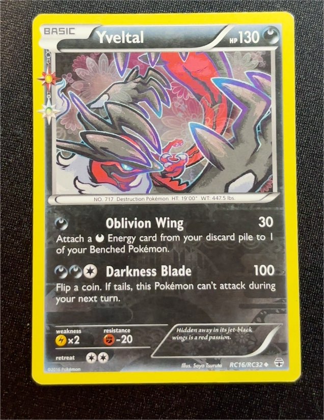 2016 Pokémon Generations Radiant Collection #RC16/RC32 Yveltal — front