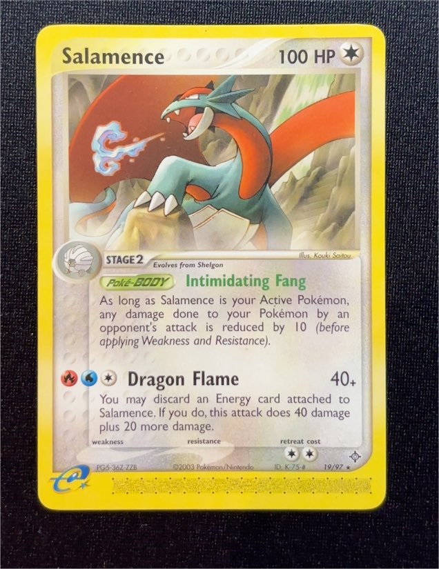 2003 Pokémon EX Dragon #19 Salamence — front