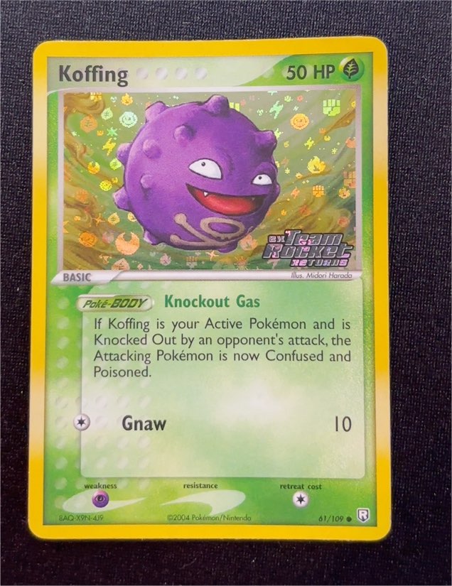 2004 Pokemon EX Team Rocket Returns #61 Koffing — front