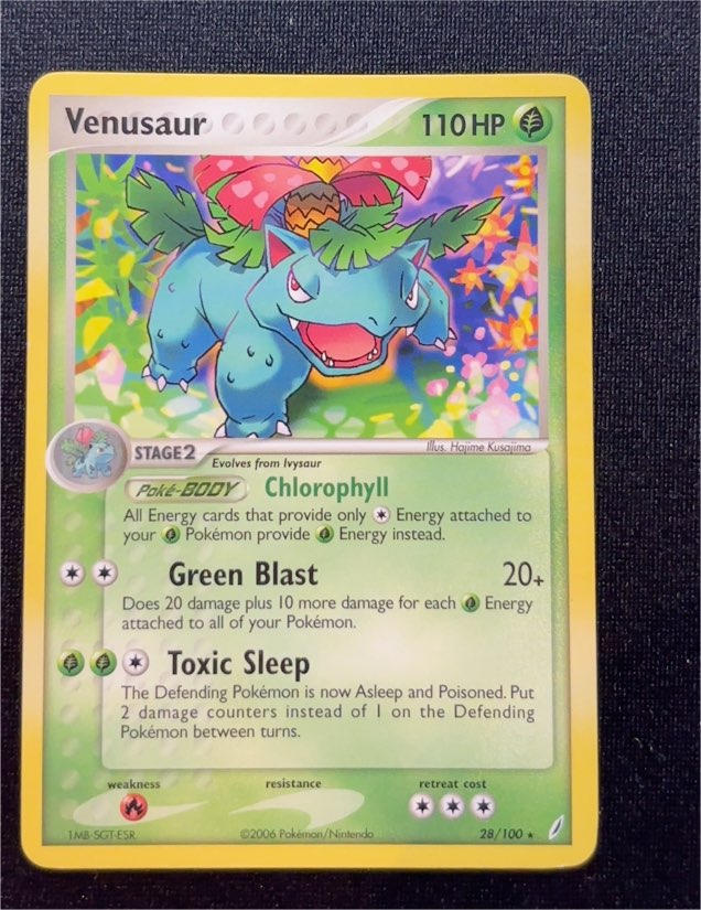 2006 Pokémon Crystal Guardians #28 Venusaur — front