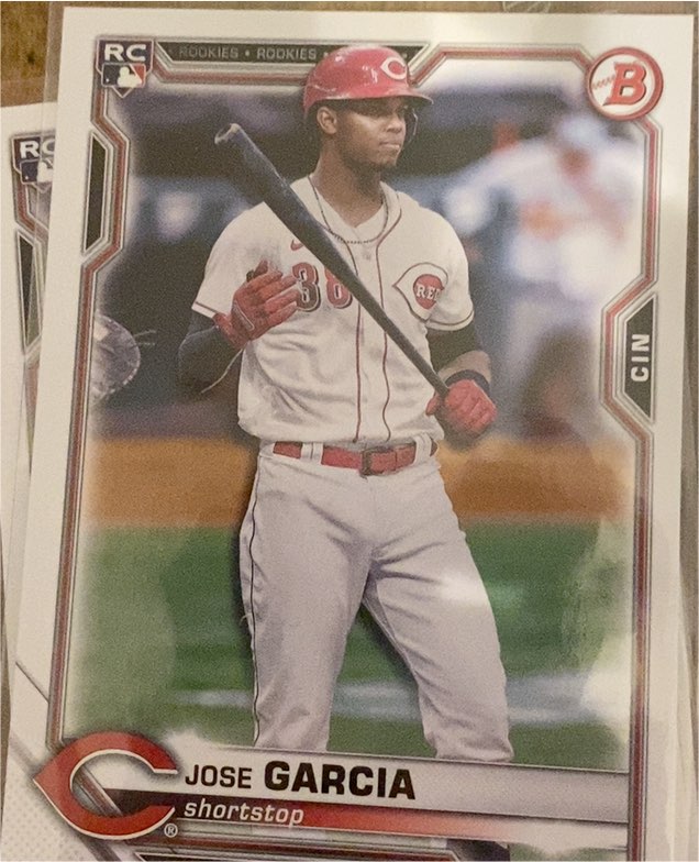 2021 Bowman #56 Jose Garcia RC — front