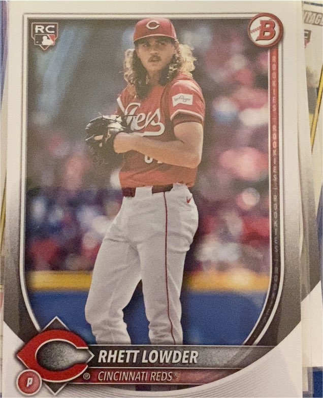 2025 Bowman #6 Rhett Lowder Rookie Cincinnati Reds — front