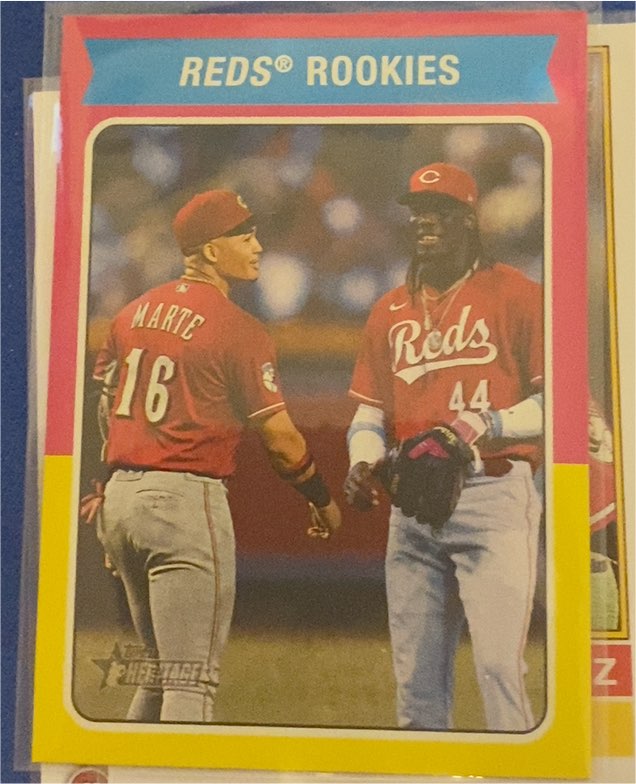 2024 Topps Heritage High Number #CC-1 Reds Rookies Noelvi Marte / Elly De La Cruz — front