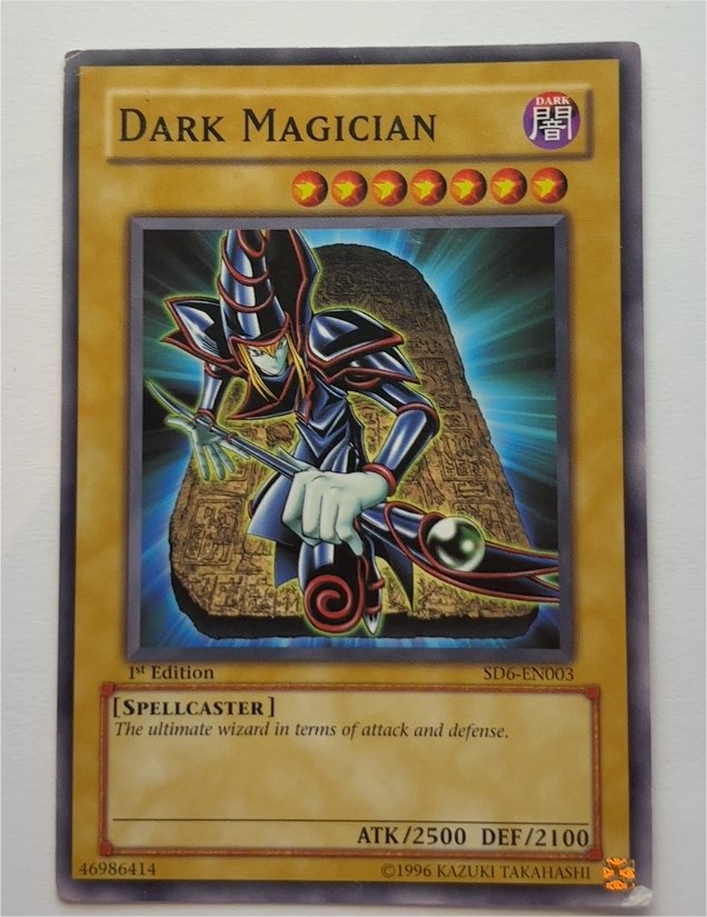1996 Yu-Gi-Oh! #SD6-EN003 Dark Magician — front