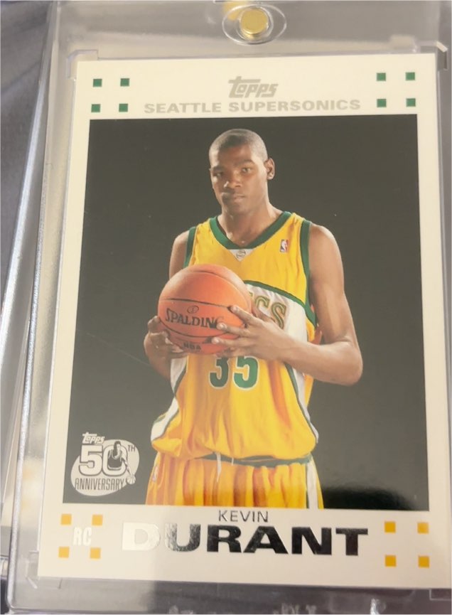 2007 Topps 50th Anniversary #2/14 Kevin Durant Rookie — front