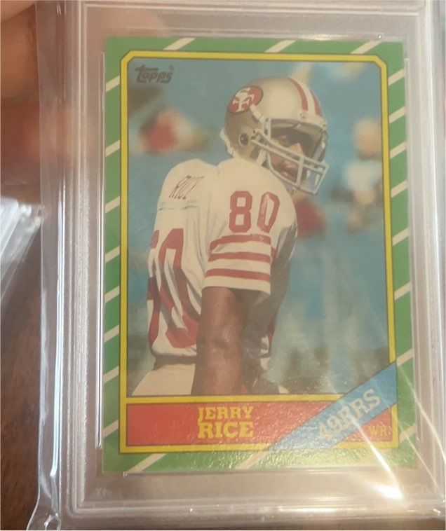 1986 Topps #161 Jerry Rice Rookie Card — front