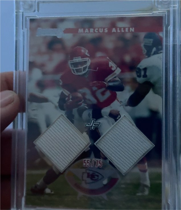 2024 Jersey Fusion Marcus Allen Dual Game Used Swatch — front