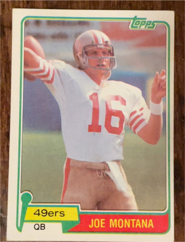 1981 Topps Football #216 Joe Montana — front