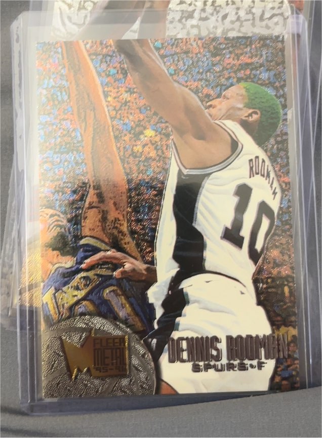 1995-96 Fleer Metal #100 Dennis Rodman — front