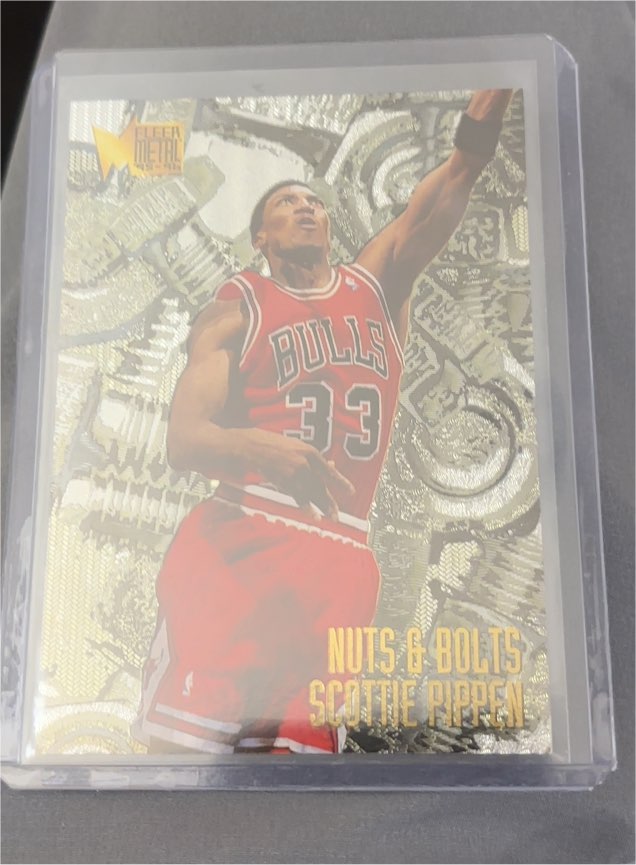 1995-96 Fleer Metal #216 Scottie Pippen Nuts & Bolts Chicago Bulls — front