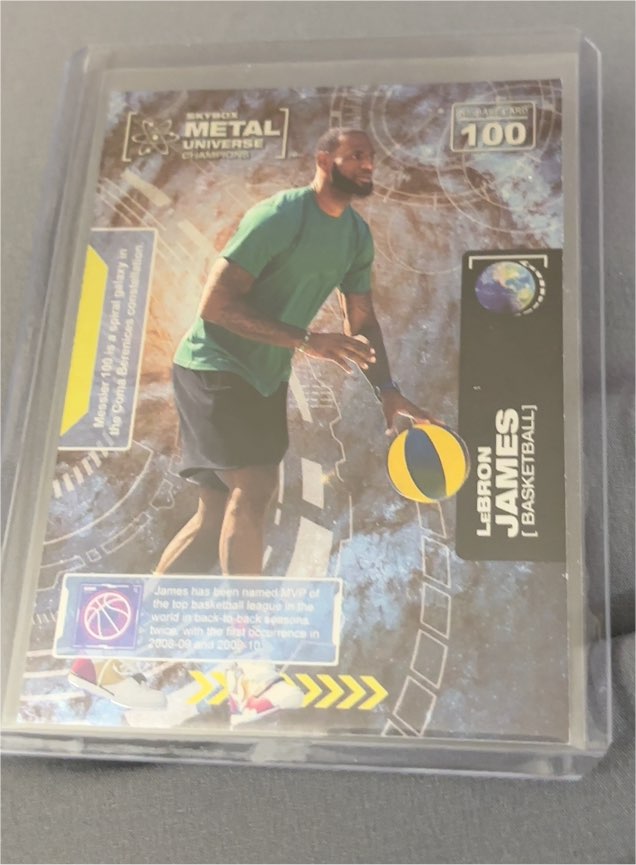 2021 Skybox Metal Universe Champions #100 LeBron James — front
