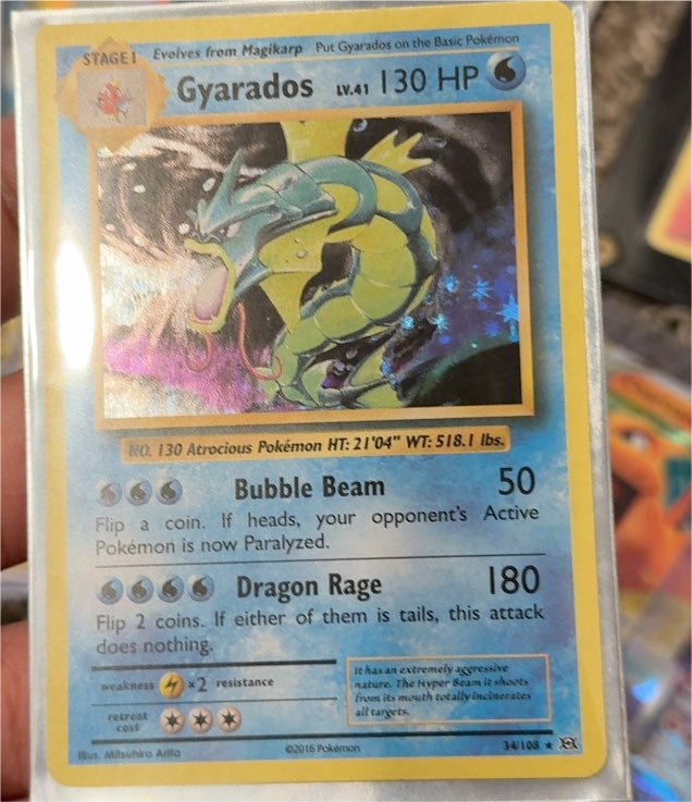 2016 Pokémon XY Evolutions #34 Gyarados — front