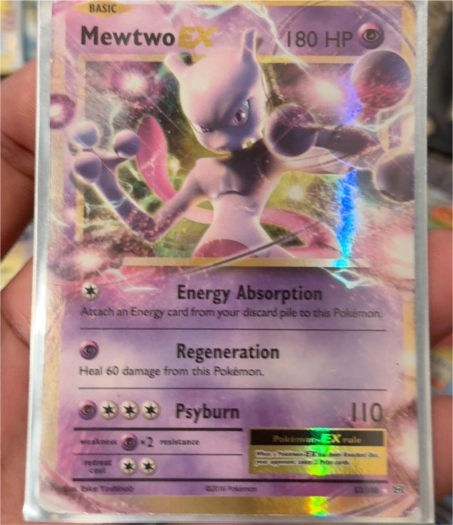 2016 Pokémon XY Evolutions #52 Mewtwo EX — front