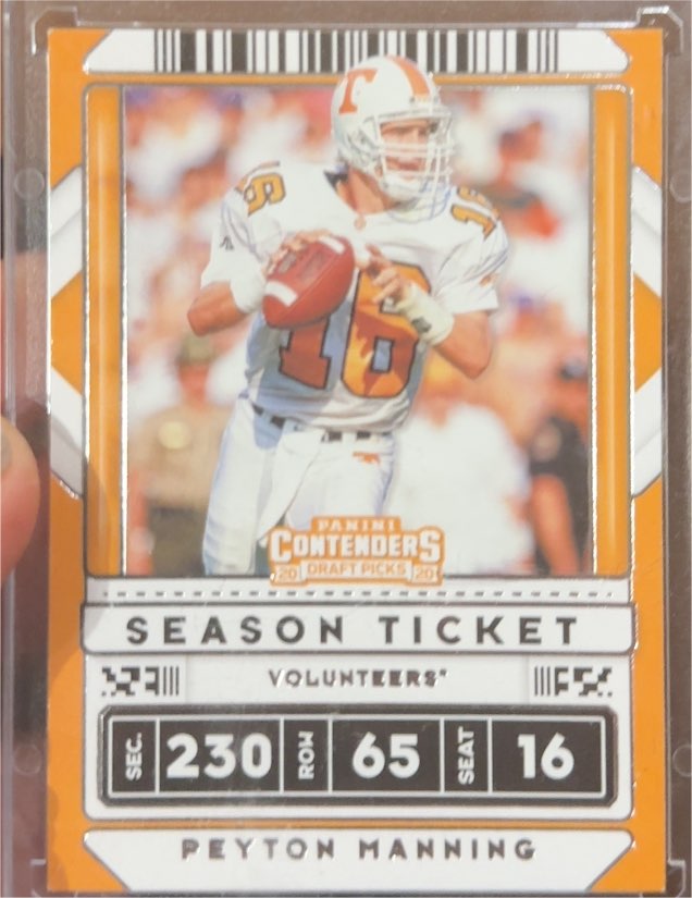 2020 Panini Contenders Draft Picks #81 Peyton Manning Season Ticket — front