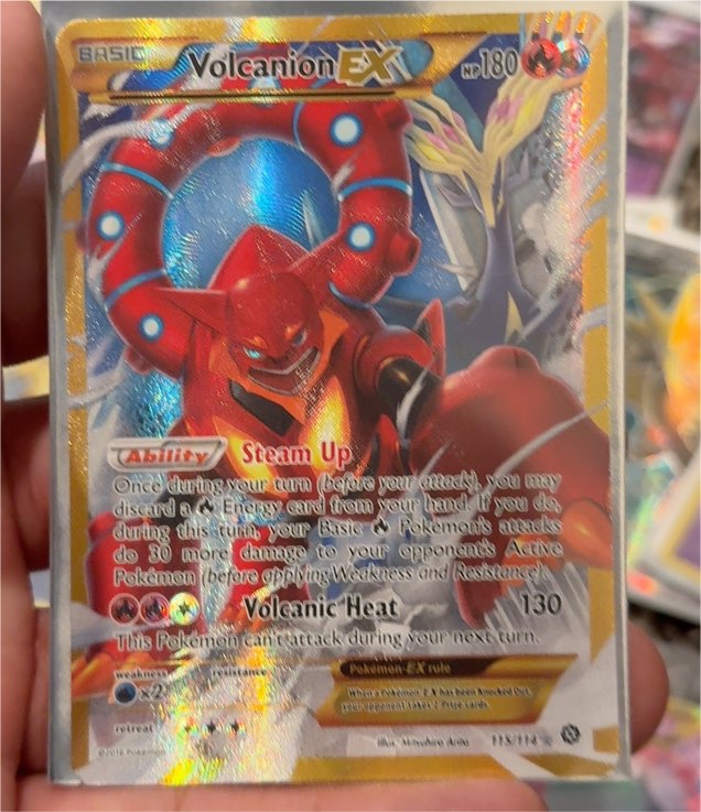 2016 Pokémon XY Steam Siege #115/114 Volcanion EX — front