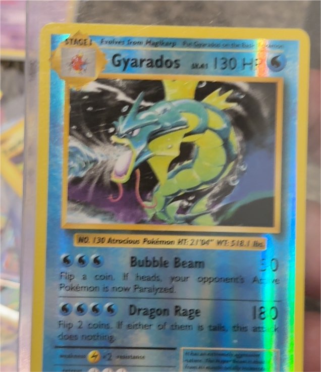 1999 Pokémon Base Set #6 Gyarados — front