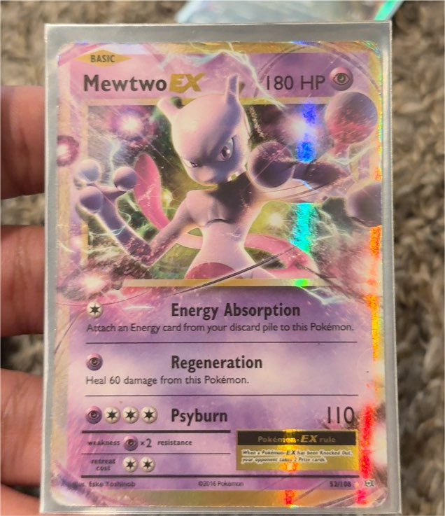 2016 Pokémon TCG XY Evolutions #52 Mewtwo EX — front