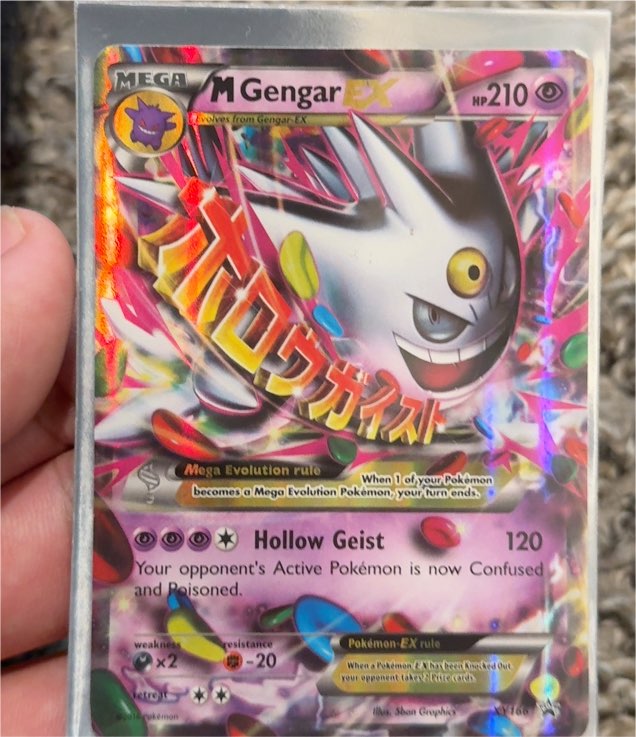 2016 Pokémon TCG Mega Gengar EX #XY166 — front