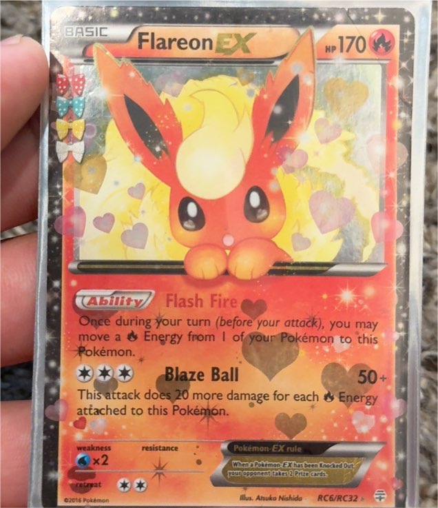 2016 Pokémon Generations Radiant Collection #RC6/RC32 Flareon EX — front