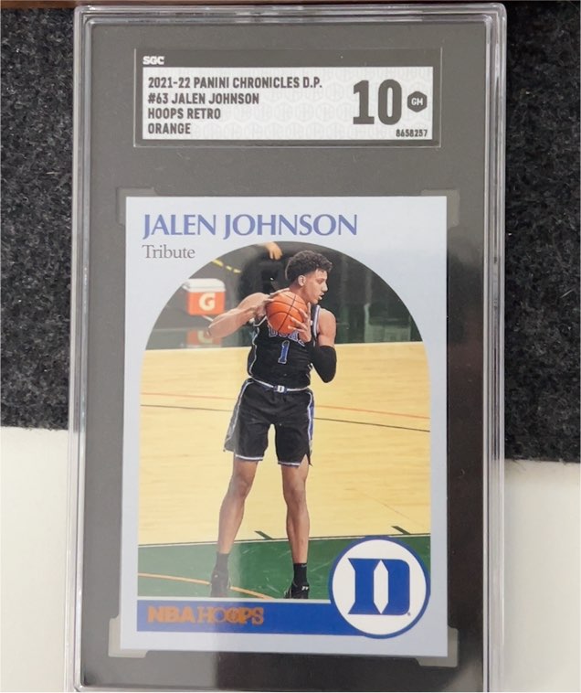 2021-22 Panini Chronicles Draft Picks Hoops Retro #63 Jalen Johnson — front