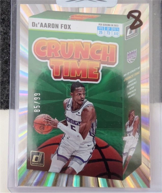 2023-24 Panini Donruss #3 De'Aaron Fox Crunch Time — front