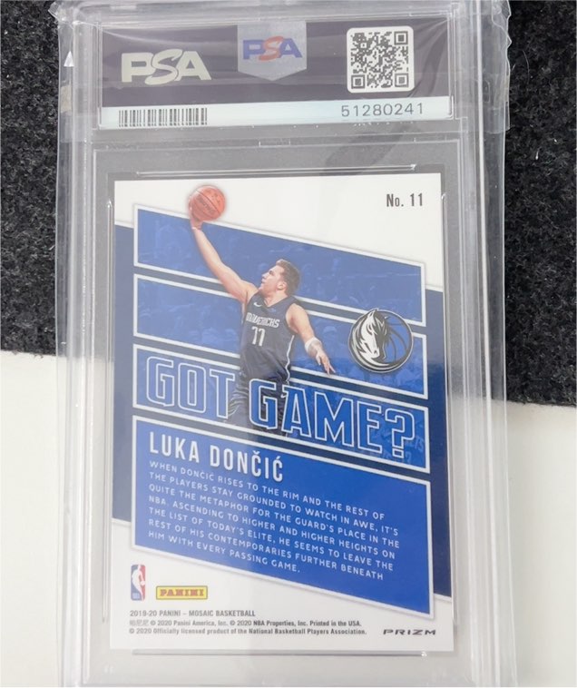 2019-20 Panini Mosaic Got Game? Silver Mosaic Prizm #11 Luka Dončić — front