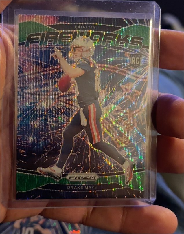 2024 Panini Prizm Fireworks #22 Drake Maye — front