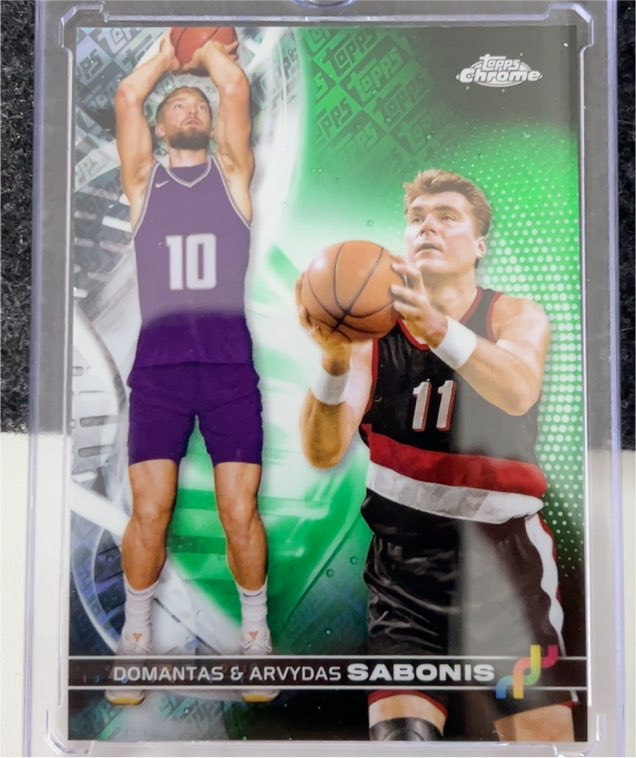 2023-24 Topps Chrome #DNA-4 Domantas Sabonis / Arvydas Sabonis DNA — front