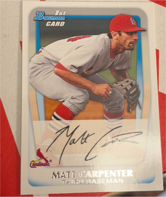 2011 Bowman #BP66 Matt Carpenter — front