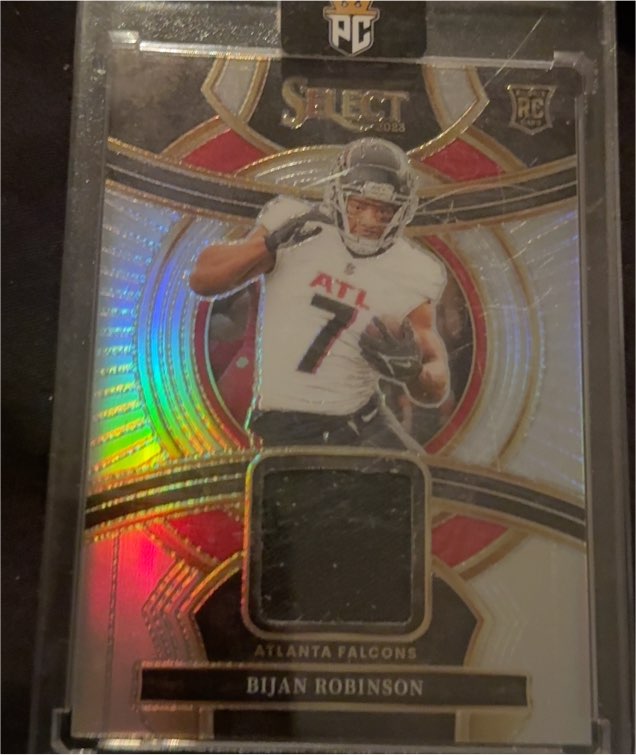 2023 Panini Select Rookie Swatches #RSW-BRO Bijan Robinson — front