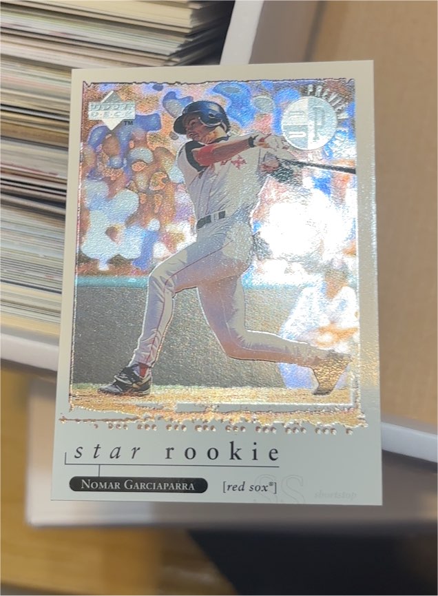 1998 Upper Deck Preview Edition #1 Nomar Garciaparra Rookie RC Boston Red Sox — front