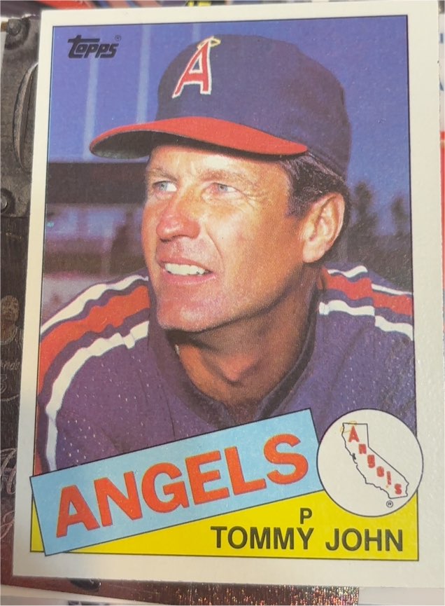 1985 Topps #179 Tommy John California Angels — front