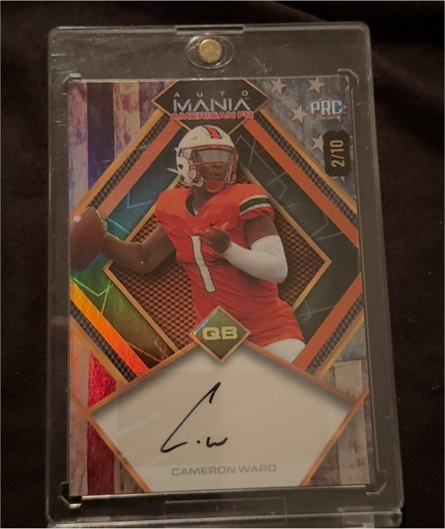 2024 Wild Card Auto Mania American FB #2/10 Cameron Ward — front