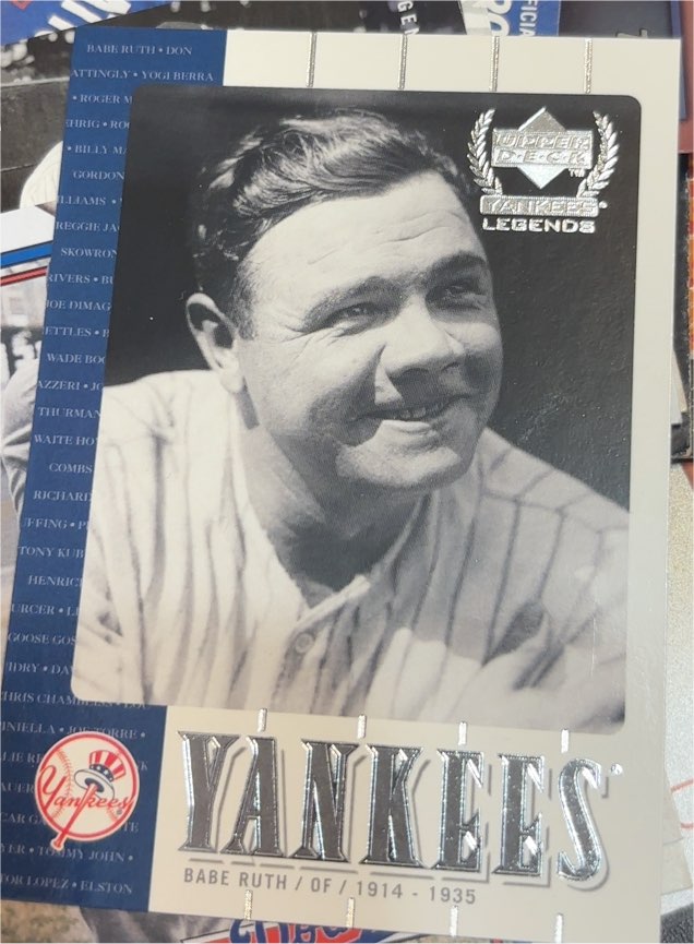 2000 Upper Deck Yankees Legends #1 Babe Ruth — front