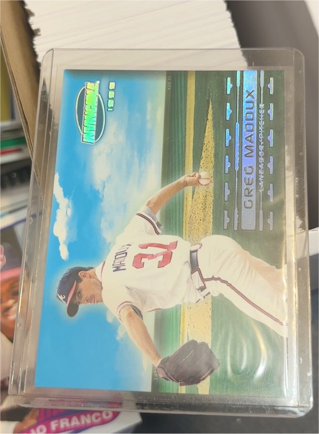 1999 Pacific Invincible Sandlot Heroes #P8 Greg Maddux — front