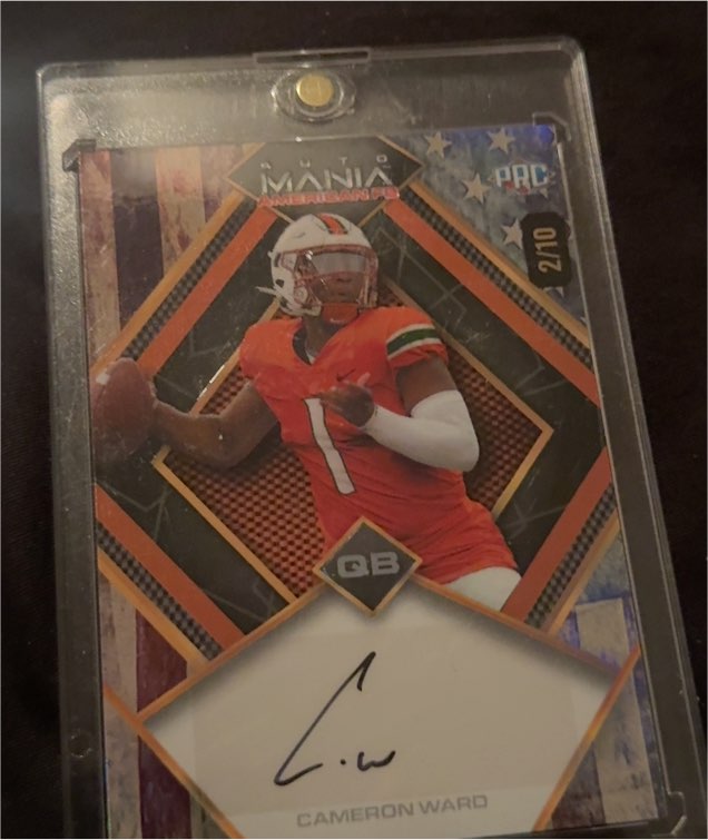 2024 Wild Card Auto Mania #2/10 Cameron Ward — front