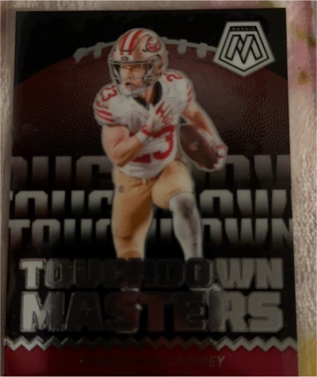 2024 Panini Mosaic #TM-MMY Christian McCaffrey Touchdown Masters — front