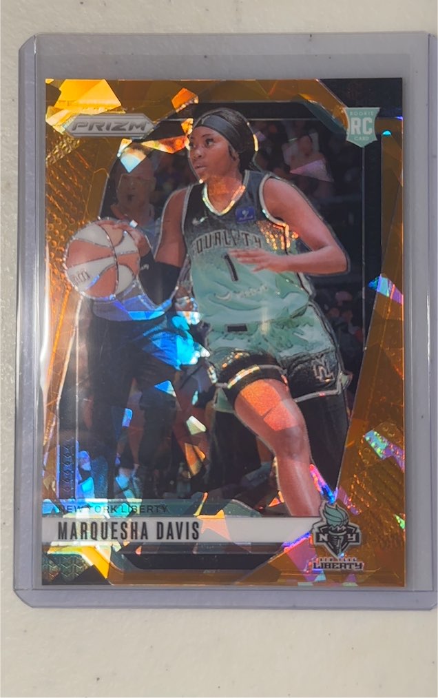 2024 Panini Prizm WNBA #45 Marquesha Davis Orange Ice Prizm Rookie — front