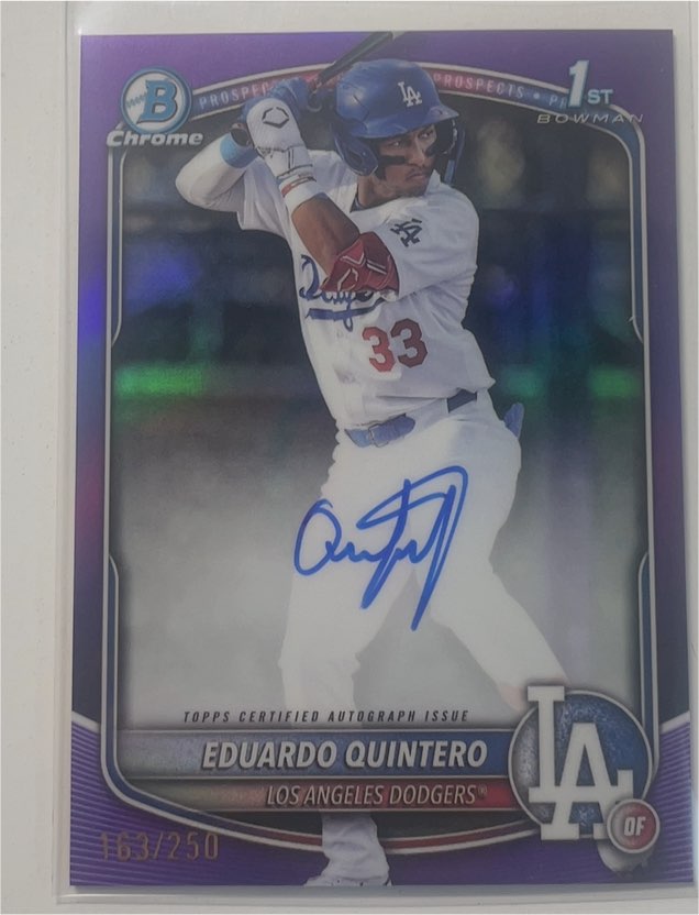 2025 Bowman Chrome Prospects #BCP-115 Eduardo Quintero — front